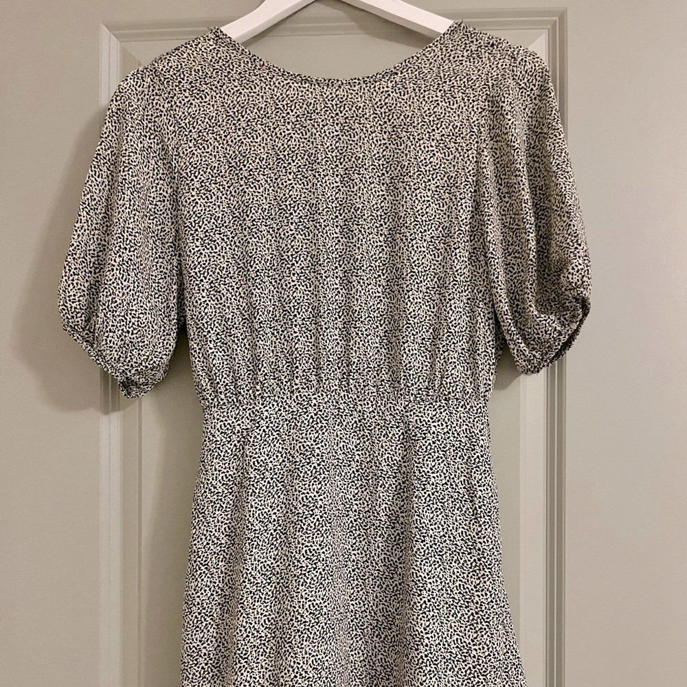 Black, Gray, and White Animal Print Dress